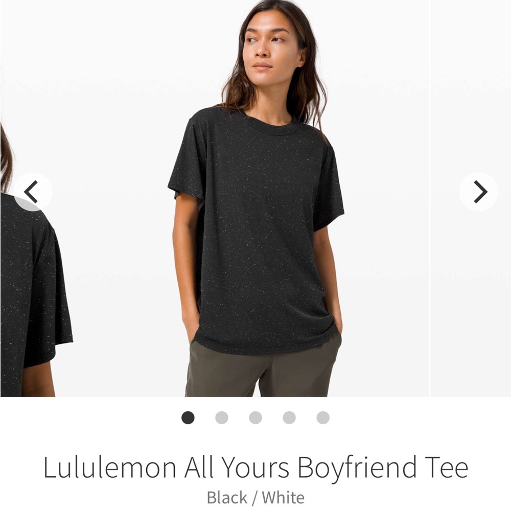All Yours Boyfriend Tee (Black / White, size 6)